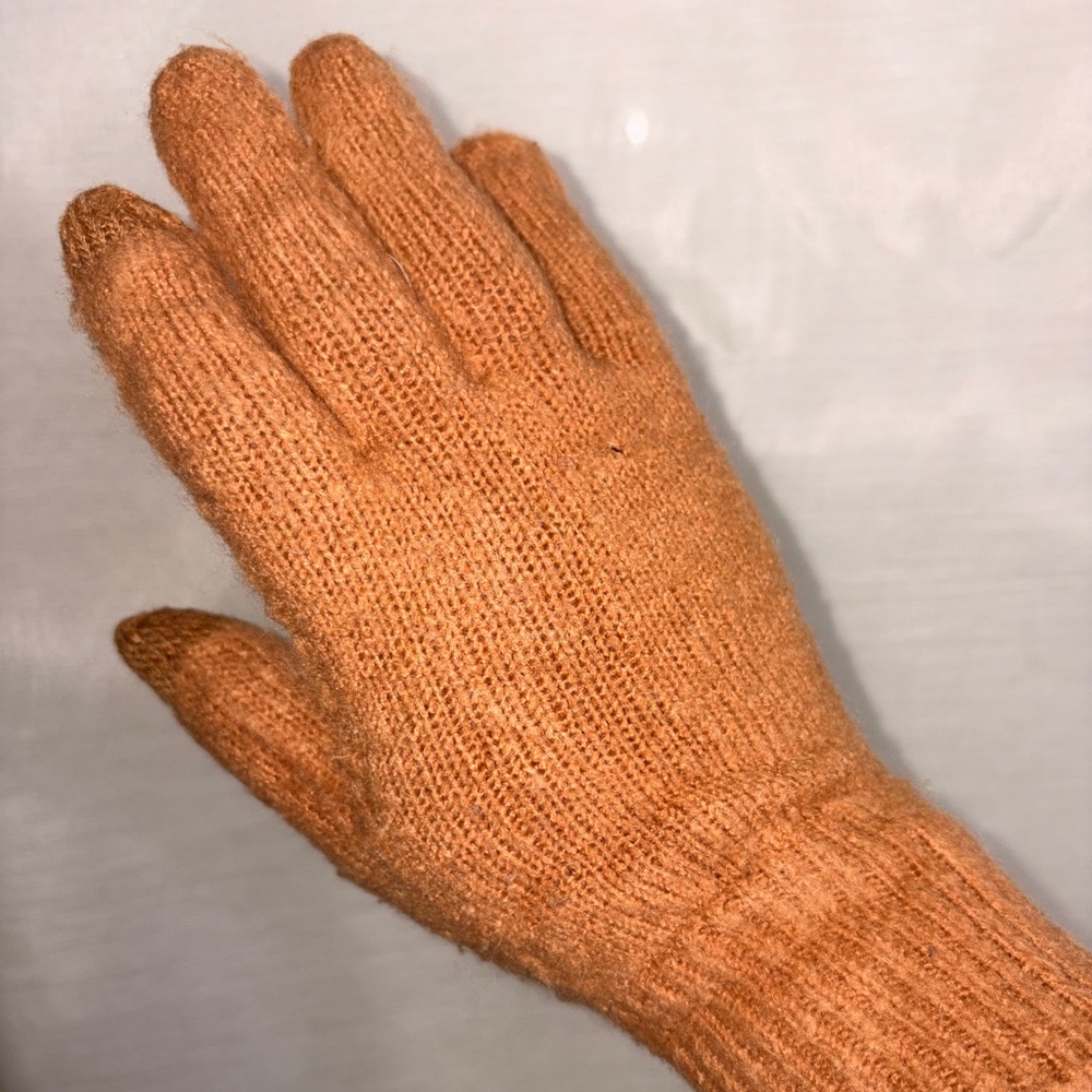 Brown tan magic touch screen friendly gloves warm winter accessories
